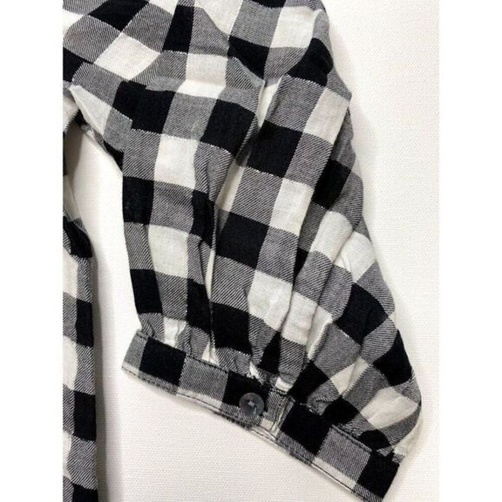 Style & CoBlack White Buffalo Plaid Shirt Metallic Threads sz Large NEW - Picture 6 of 9